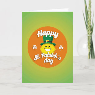 Tarjeta de sonrisa de círculo naranja