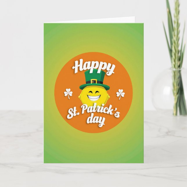 Tarjeta de sonrisa de círculo naranja (Anverso)