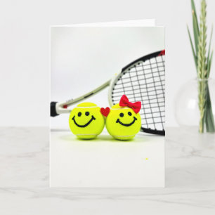 Tarjeta de Sonrisa de Tenis Sincera