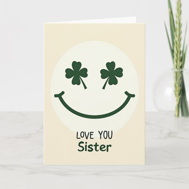 Tarjeta de Sonrisa Hermana Te Amo (Anverso)