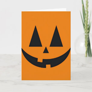 Tarjeta de Sonrisa Naranja Espeluznante
