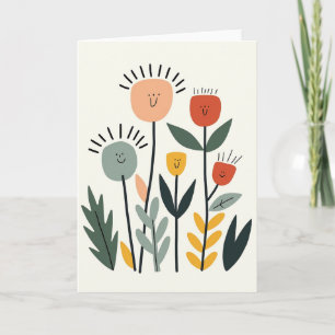 Tarjeta de Sonrisas del Día de la Madre Floral