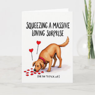 Tarjeta de Sorpresa de Perro Amoroso
