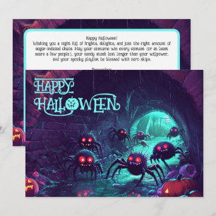 Tarjeta de sorpresa Spooky Sewer Spider