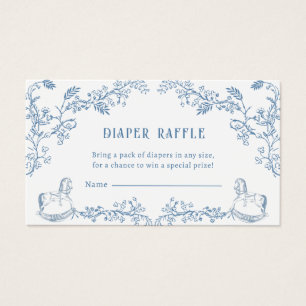 Tarjeta de sorteo de pañales de toile para baby sh