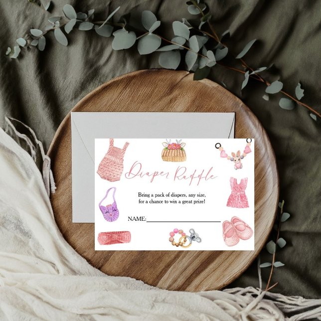 Tarjeta de sorteo de ropa Boho para baby shower (Subido por el creador)