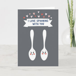 Tarjeta de Spooning con Amor
