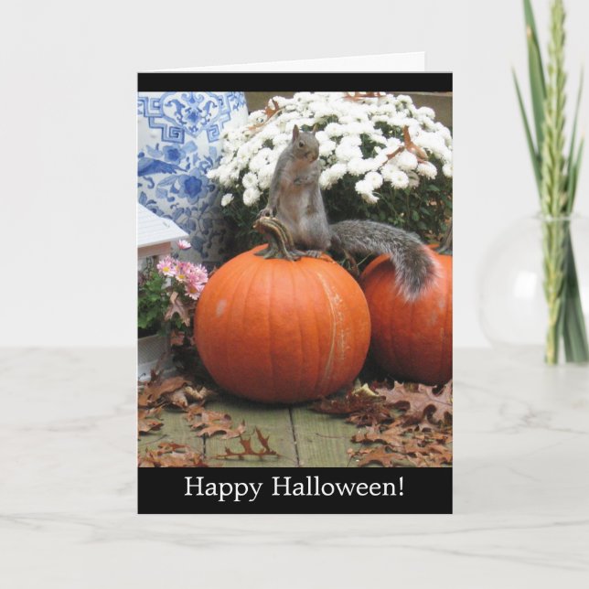 Tarjeta de Squirrely Halloween (Anverso)