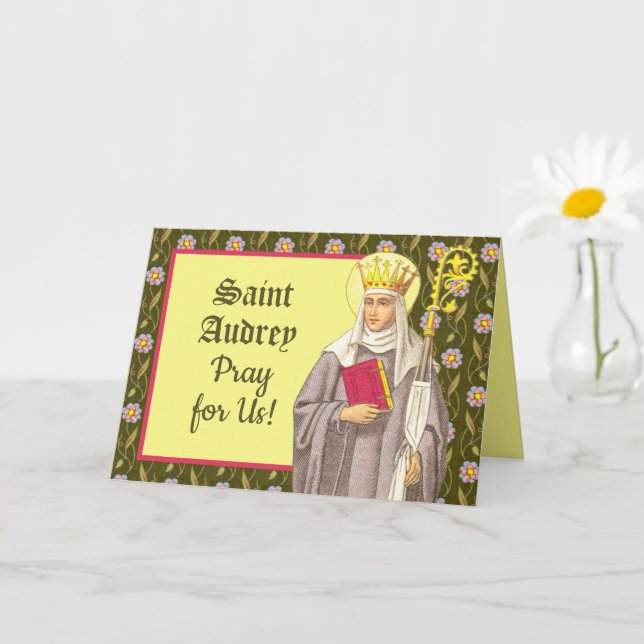 Tarjeta de Sta. Audrey (Etheldreda) (P 003) (Planta pequeña)