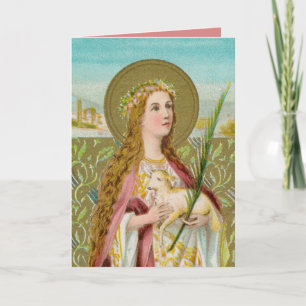 Tarjeta de Sta. Inés de Roma (AC 01)
