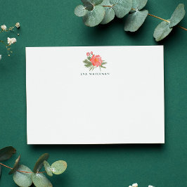 Tarjeta de Stationery Personalizada para Peony de 