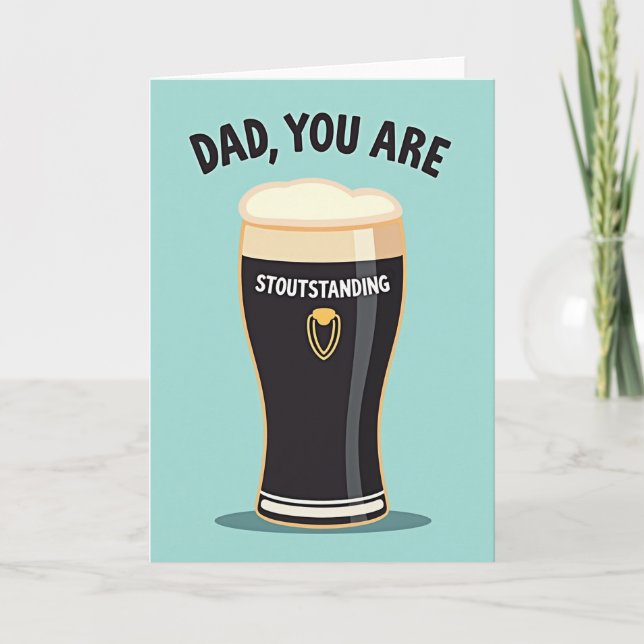 Tarjeta de Stout del Día del Padre Dulce (Anverso)