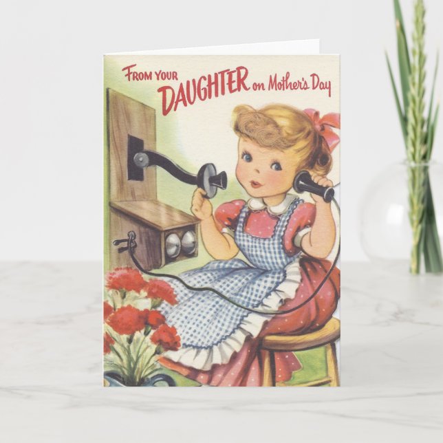 Tarjeta De su hija el Día de la Madre (Anverso)