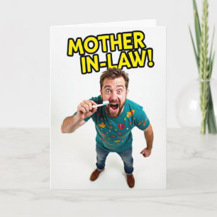 Tarjeta de Suegra de Camisa Verde Azulado