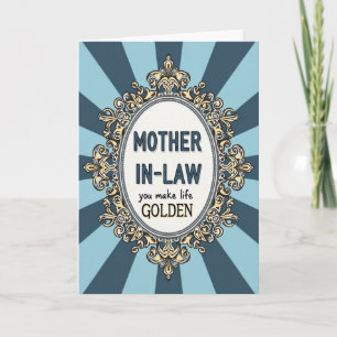 Tarjeta de Suegra de Oro