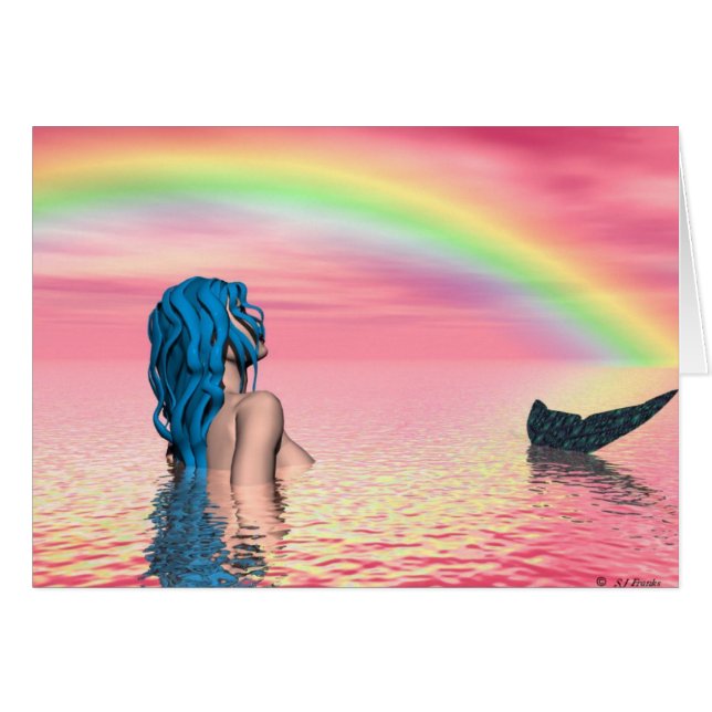 Tarjeta de sueños arcoiris (Anverso (Horizontal))