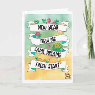 Tarjeta de sueños de año nuevo