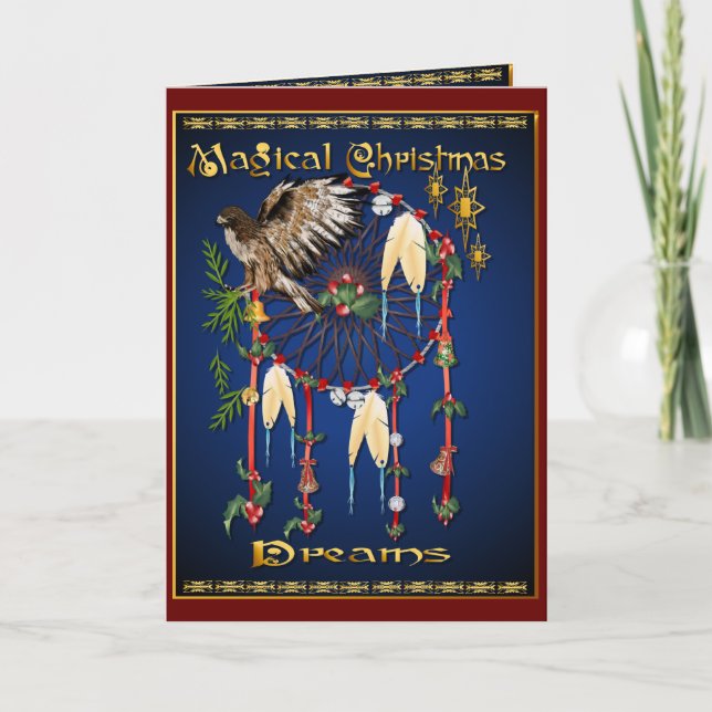 Tarjeta de sueños de Navidades mágicos (Anverso)