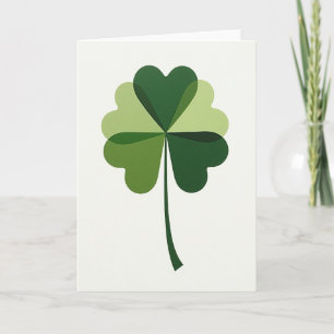 Tarjeta de Suerte de Trébol Verde Corazón