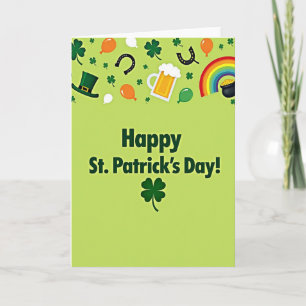 Tarjeta de suerte del día de San Patricio feliz