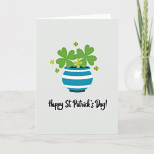 Tarjeta de suerte del trébol del día de San Patric