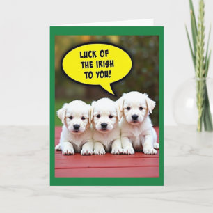 Tarjeta de Suerte Irlandesa para Ti Cachorro