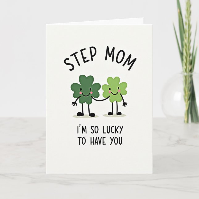 Tarjeta de Suerte para Madrastra Clover (Anverso)