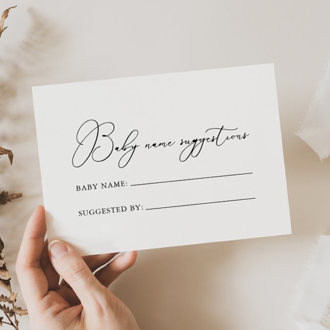 Tarjeta de sugerencias de nombre de bebé Minimalis (Subido por el creador)