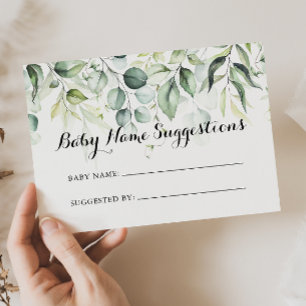 Tarjeta de sugerencias para el nombre del bebé Euc