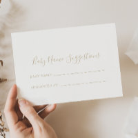 Tarjeta de sugerencias para el nombre del bebé Min