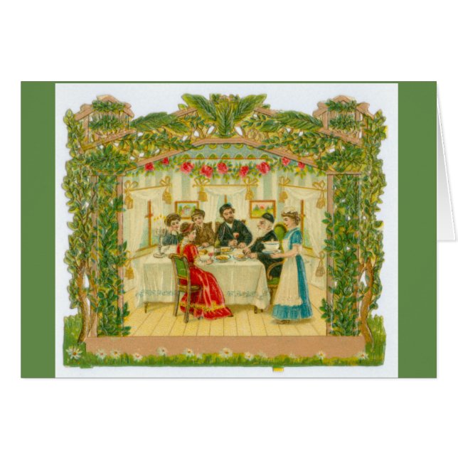 Tarjeta de Sukkot del Victorian (Anverso (Horizontal))