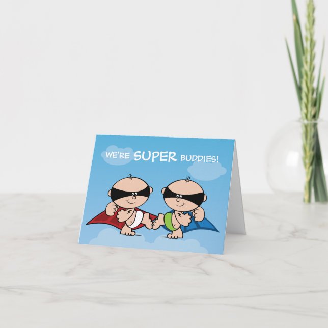 Tarjeta de Super Buddies para Niños de San Valentí (Anverso)