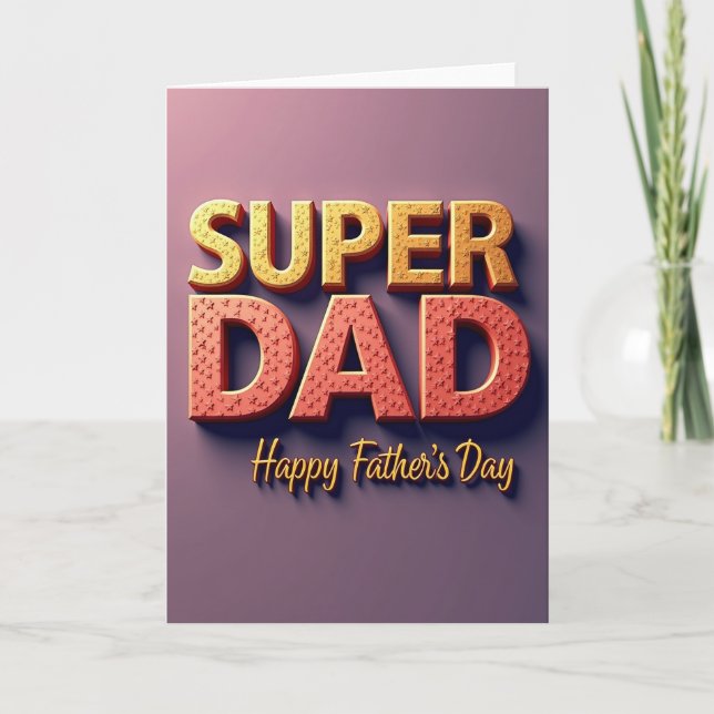Tarjeta de Superpapá Estelar (Anverso)