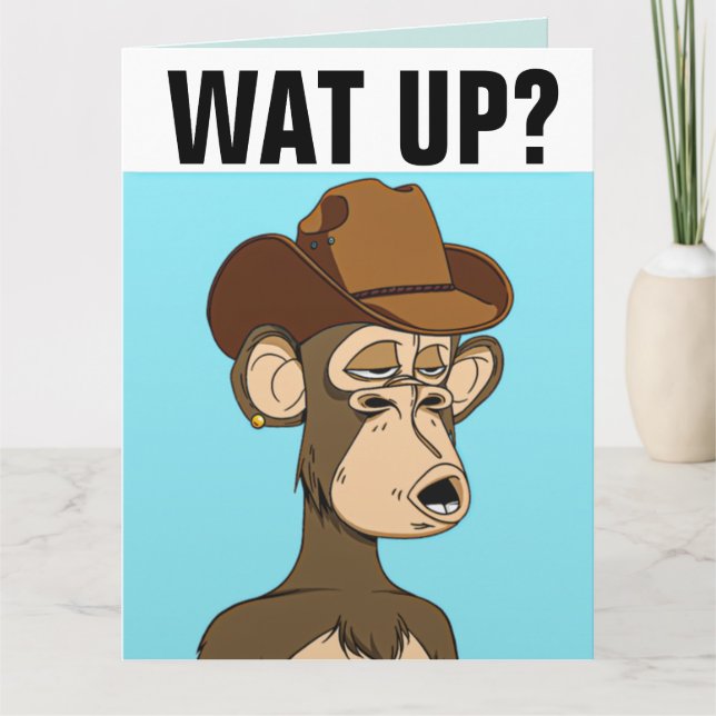 TARJETA DE SUPERVISIÓN DE FUNNY MONKEY BIRTHDAY (Anverso)