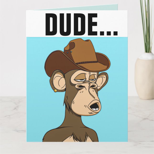 TARJETA DE SUPERVISIÓN DE FUNNY MONKEY BIRTHDAY (Anverso)