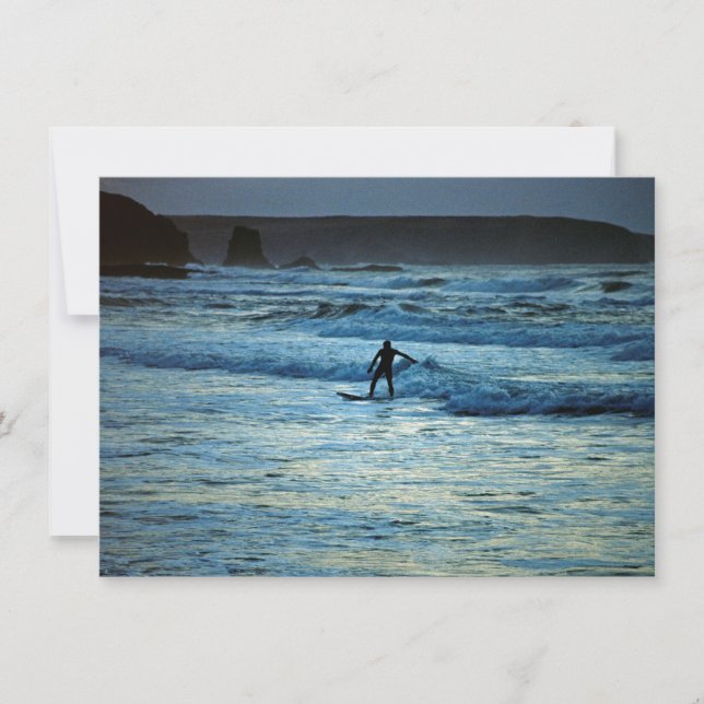 Tarjeta de surf Cornwall (Anverso)