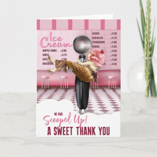 Tarjeta de surtido de helado crema de novia