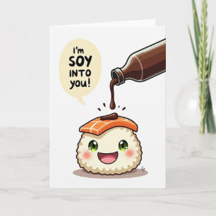 Tarjeta de Sushi 'Me Encanta Soy En Ti'