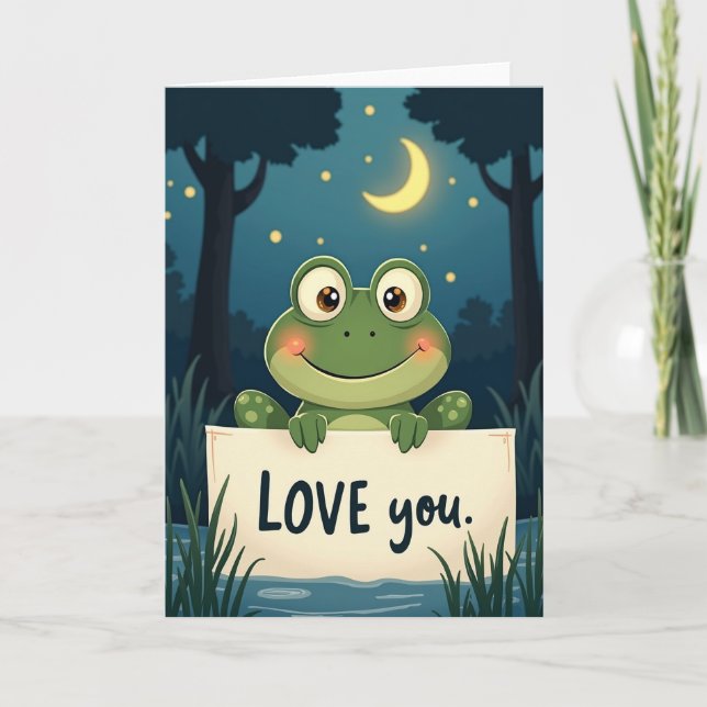 Tarjeta de Sweet Frog Love You (Anverso)