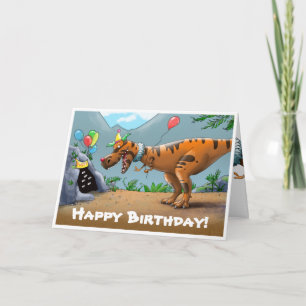 Tarjeta de T-Rex Birtday