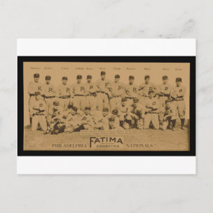 Tarjeta de tabaco Phillies Fatima de Filadelfia de