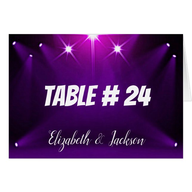 Tarjeta de tabla # 24 - En el Boda/Fiesta de refle (Anverso (Horizontal))