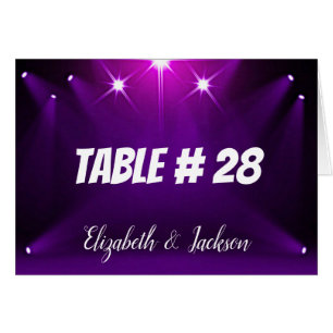 Tarjeta de tabla # 28 - En el Boda/Fiesta de refle