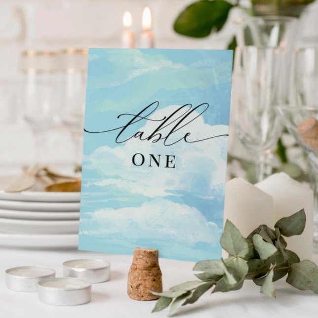 Tarjeta de tabla Baby Shower Blue Sky Clouds (Subido por el creador)