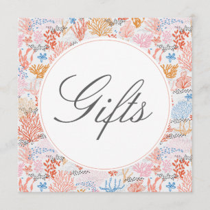 Tarjeta de tabla Baby Shower de Coral Reef