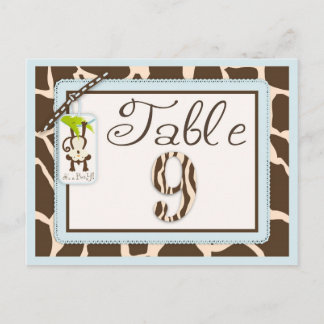 Tarjeta de tabla Baby Shower de impresión de anima