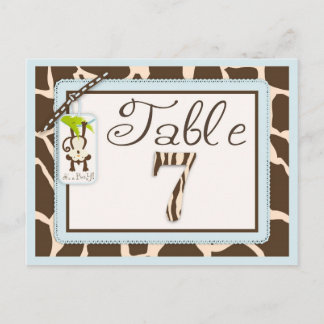Tarjeta de tabla Baby Shower de impresión de anima
