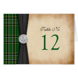 Tarjeta de tabla Boda irlandesa Tartán Celtic Clad