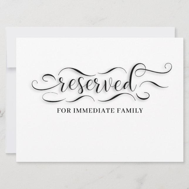 Tarjeta de tabla Boda reservada (Anverso)