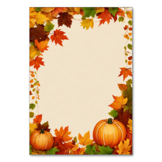 Tarjeta de tabla con toque de otoño
